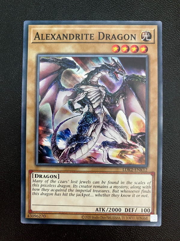 Yugioh Alexandrite Dragon LDK2-ENK12 Common Unlimited Edition NM
