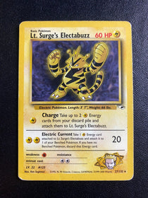 Pokemon Lt. Surge's Electabuzz 27/132 Gym Heroes Rare Non Holo HP