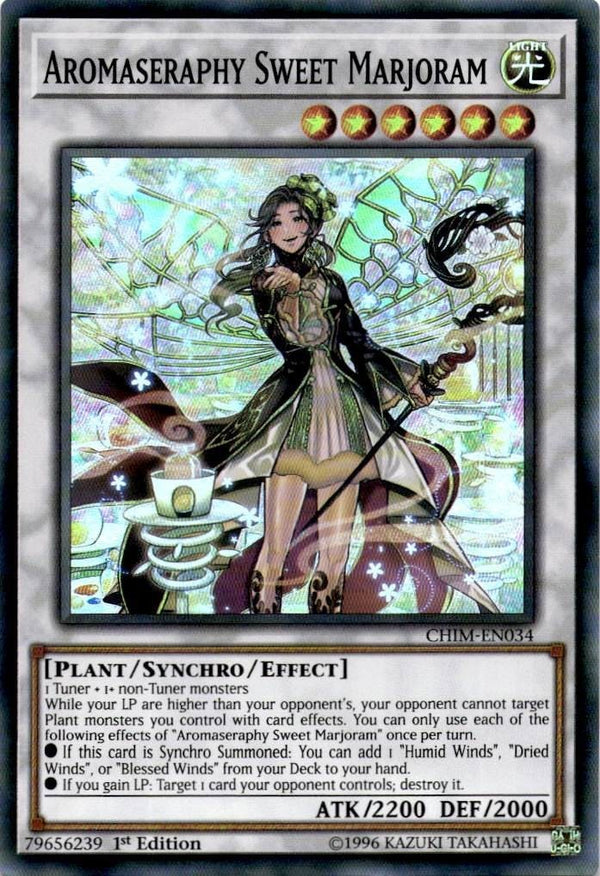 Yugioh Aromaseraphy Sweet Marjoram CHIM-EN034 Super Rare 1st Edition NM