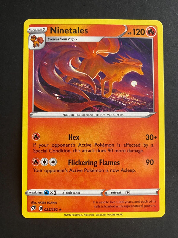 Pokemon Ninetales 025/192 Rebel Clash Rare Non Holo NM