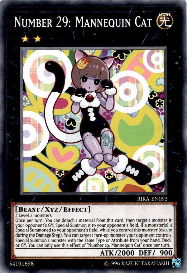 Yugioh Number 29: Mannequin Cat RIRA-EN093 Common Unlimited Edition NM