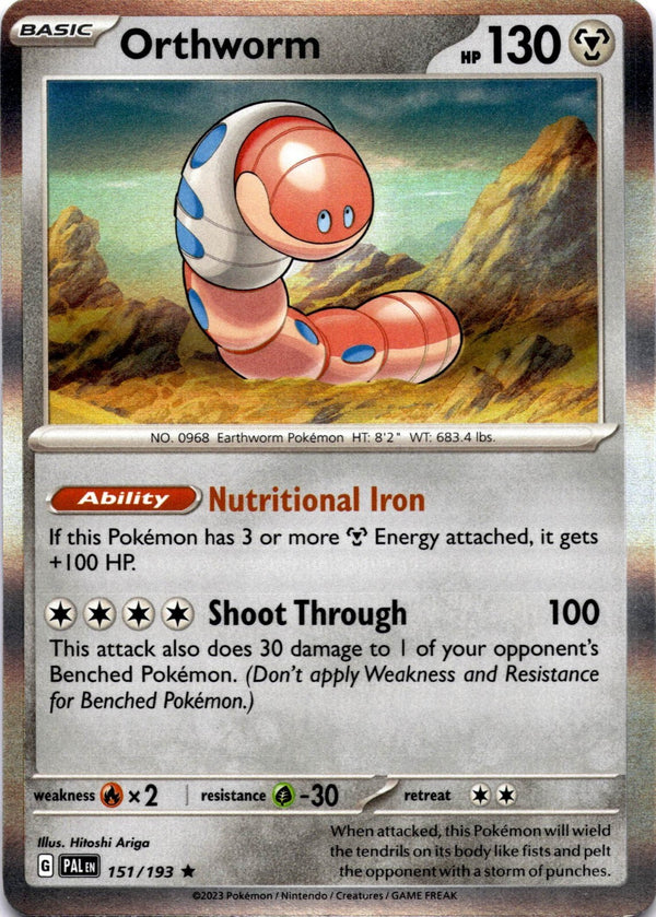Pokemon Orthworm 151/193 Paldea Evolved Holo LP/NM