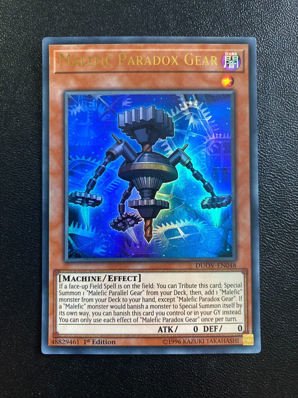 Yugioh Malefic Paradox Gear DUOV-EN048 Ultra Rare 1st Edition NM