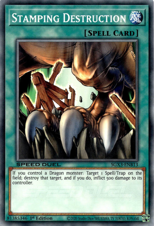 Yugioh Stamping Destruction SGX3-ENB13 Speed Duel Common 1st Edition NM