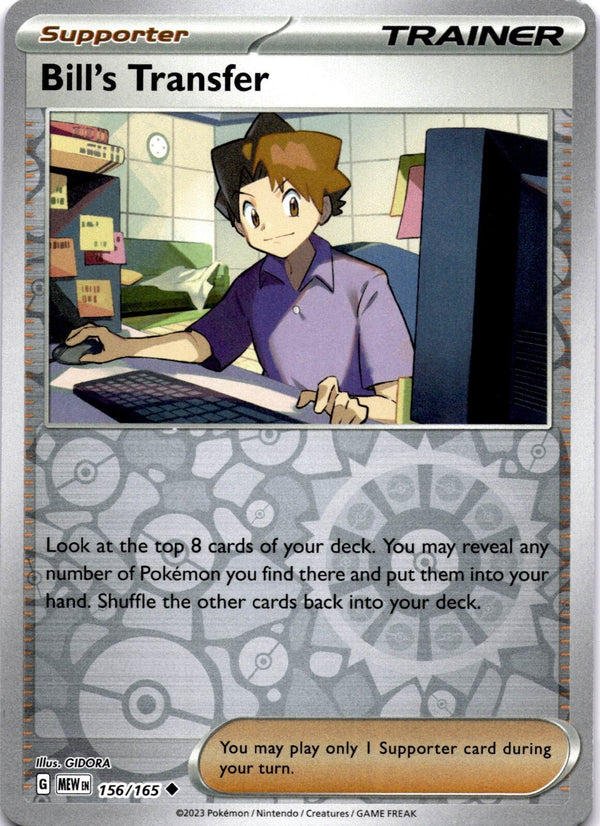 Pokemon Bill's Transfer 156/165 Pokemon 151 Reverse Holo NM