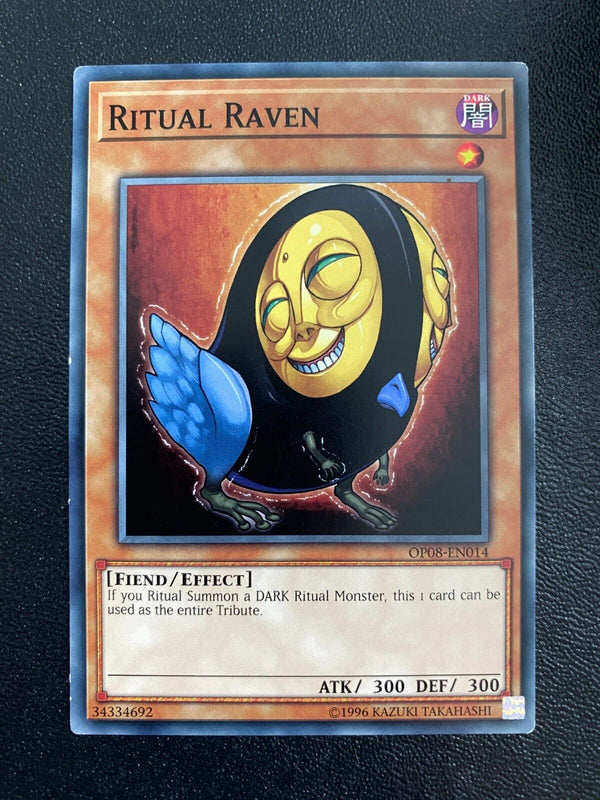 Yugioh Ritual Raven OP08-EN014 Common Unlimited Edition LP