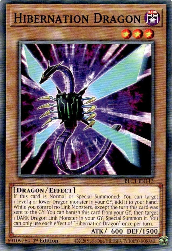 Yugioh Hibernation Dragon BLC1-EN113 Common 1st Edition NM