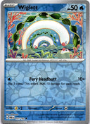 Pokemon Wiglett 051/182 Paradox Rift Reverse Holo NM