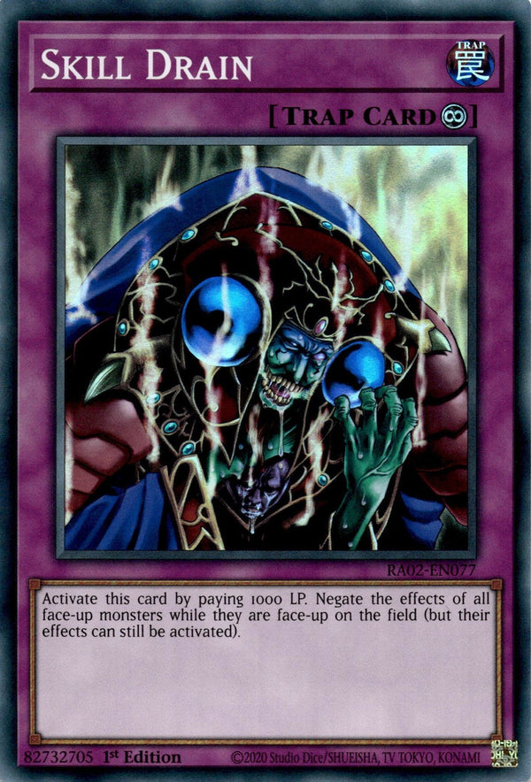 Yugioh Skill Drain RA02-EN077 Super Rare 1st Edition NM