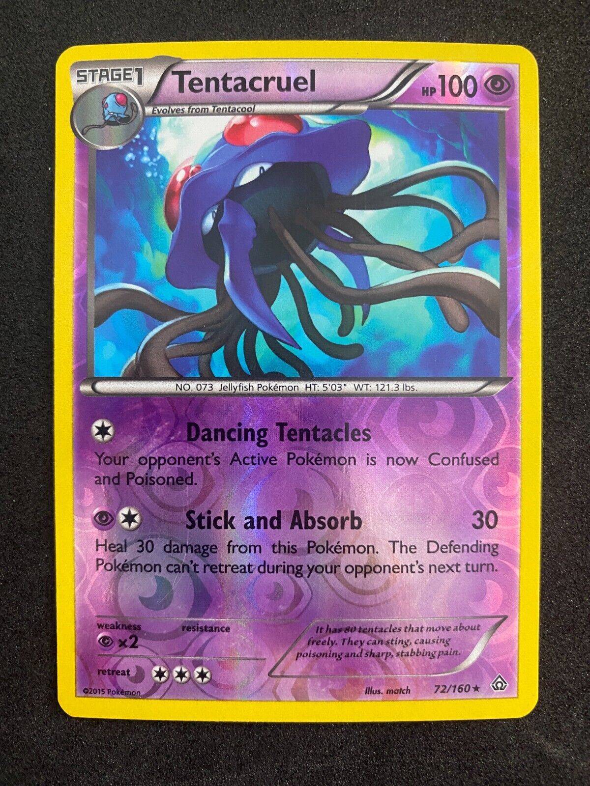 Pokemon Tentacruel 72/160 Primal Clash Reverse Holo MP-LP