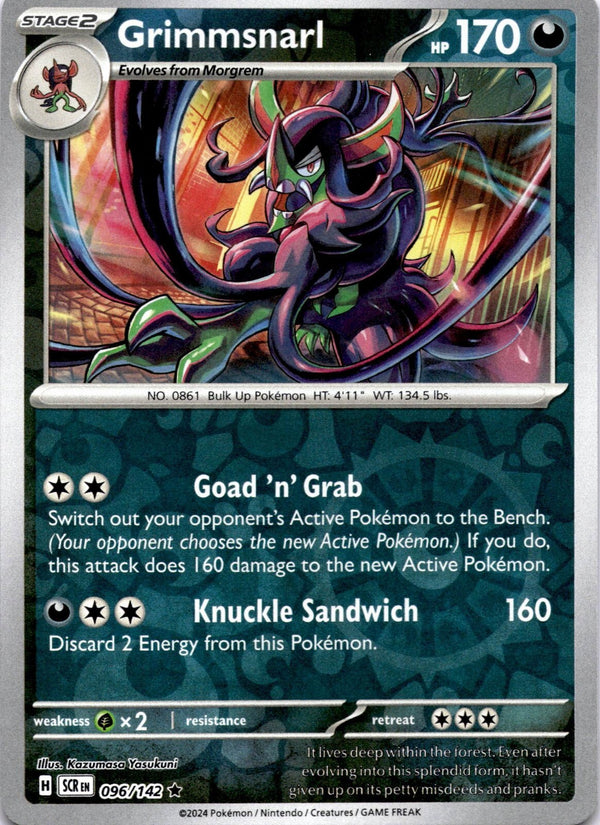 Pokemon Grimmsnarl 096/142 Stellar Crown Reverse Holo NM