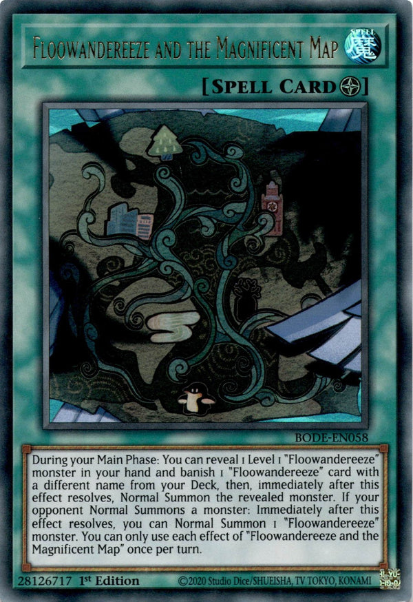 Yugioh Floowandereeze and the Magnificent Map BODE-EN058 Ultra Rare 1st Ed LP