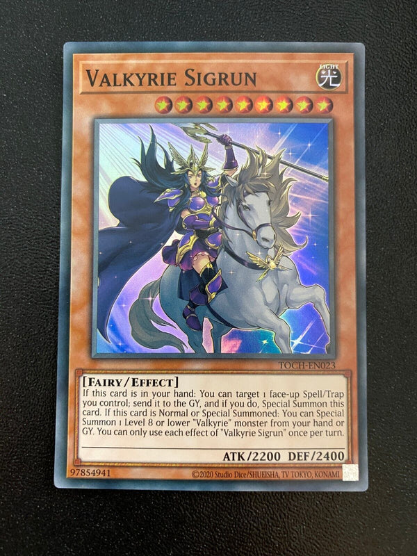 Yugioh Valkyrie Sigrun TOCH-EN023 Super Rare Unlimited Edition NM