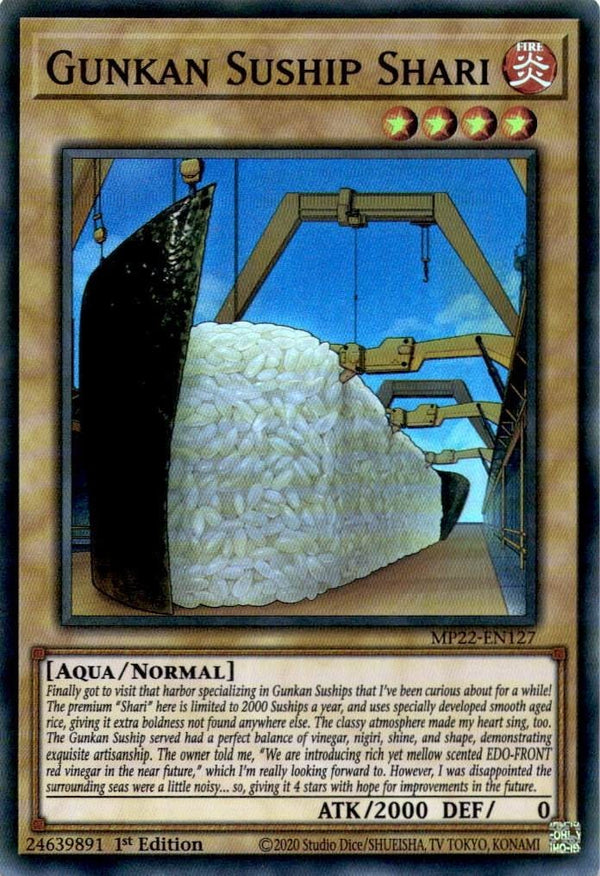 Yugioh Gunkan Suship Shari MP22-EN127 Super Rare 1st Edition NM