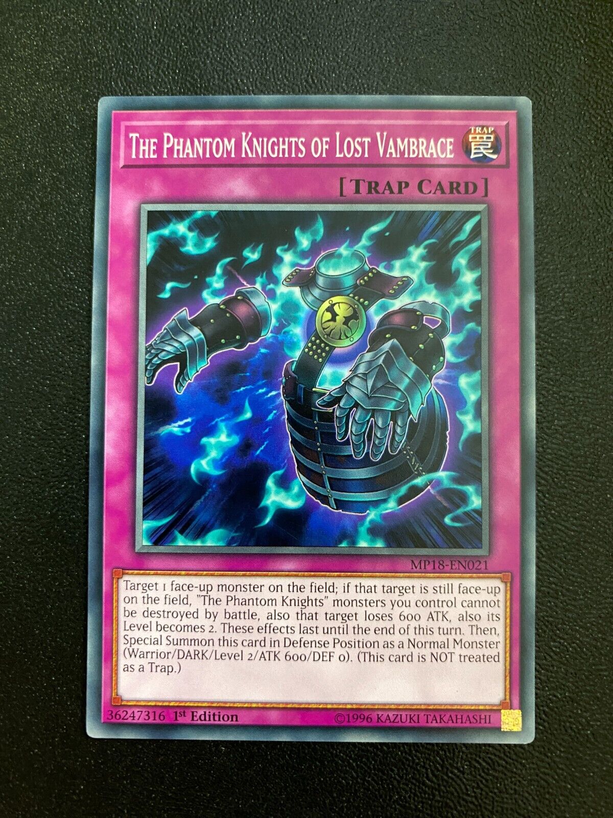 Yugioh The Phantom Knights of Lost Vambrace MP18-EN021 Common 1st Edition LP