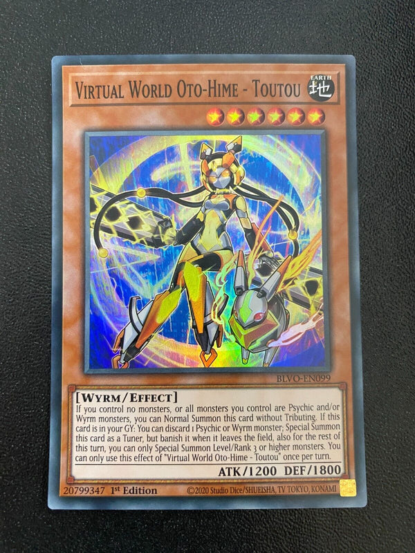 Yugioh Virtual World Oto-Hime - Toutou BLVO-EN099 Super Rare 1st Edition NM