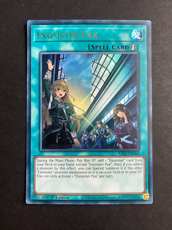 Yugioh Exosister Pax RA02-EN066 Ultra Rare 1st Edition NM
