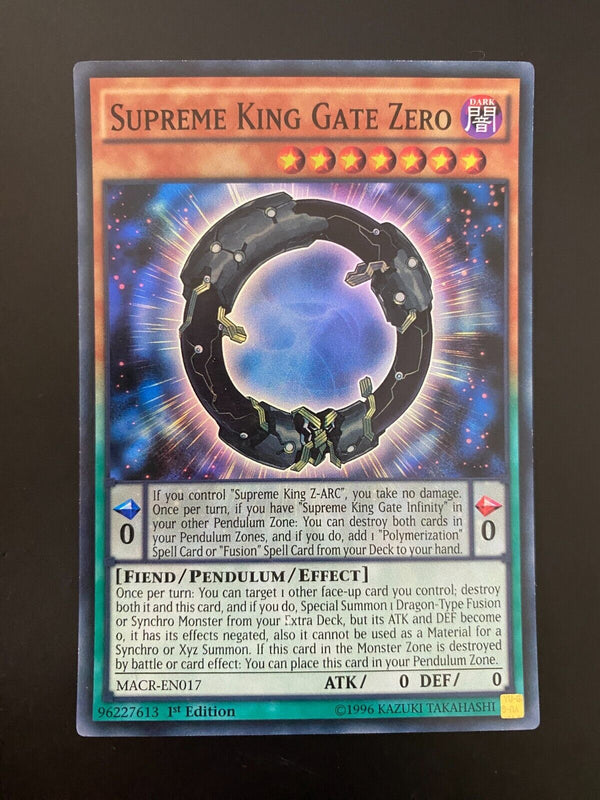 Yugioh Supreme King Gate Zero MACR-EN017 Super Rare 1st Edition LP