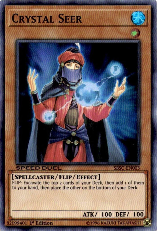 Yugioh Crystal Seer SBSC-EN003 Super Rare 1st Edition NM