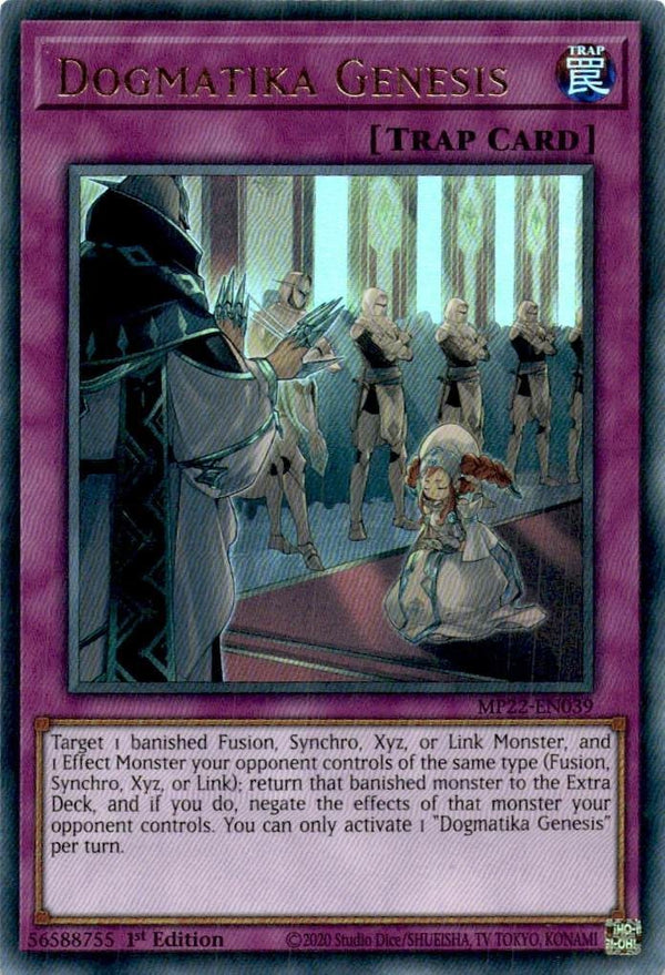 Yugioh Dogmatika Genesis MP22-EN039 Ultra Rare 1st Edition NM