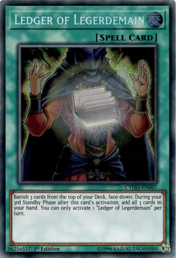 Yugioh Ledger of Legerdemain CYHO-EN067 Secret Rare 1st Edition VLP/NM