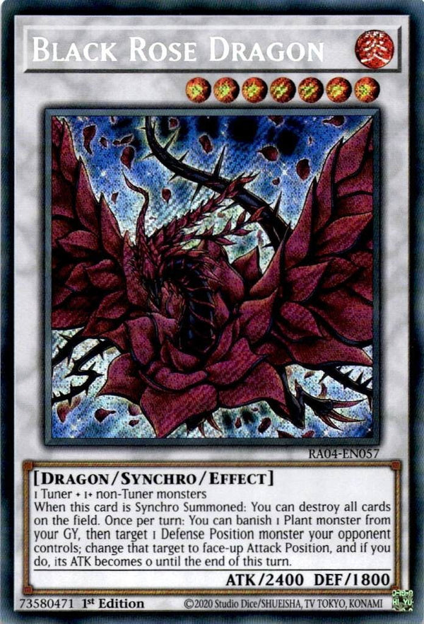 Yugioh Black Rose Dragon RA04-EN057 Secret Rare 1st Edition NM