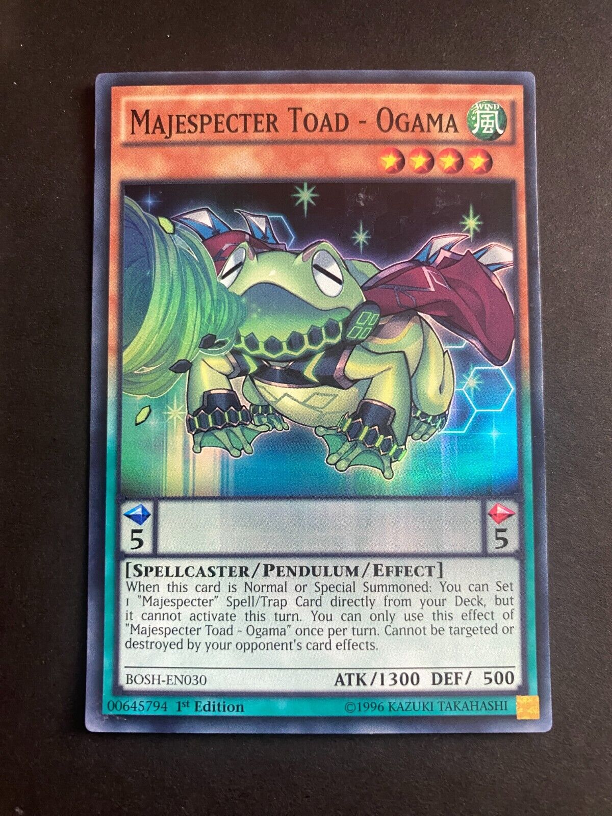 Yugioh Majespecter Toad - Ogama BOSH-EN030 Super Rare 1st Edition LP