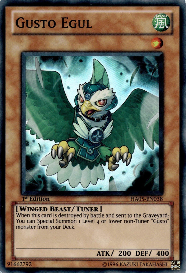 Yugioh Gusto Egul HA05-EN038 Super Rare 1st Edition LP