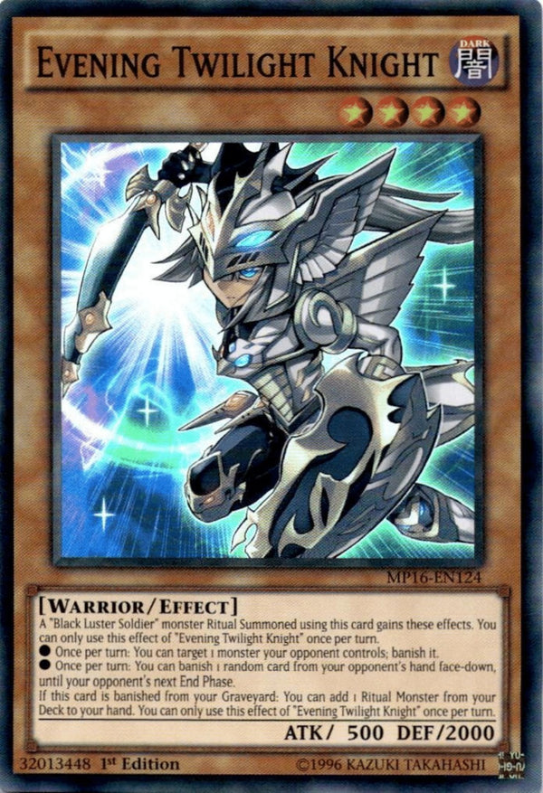 Yugioh Evening Twilight Knight MP16-EN124 Super Rare 1st Edition NM
