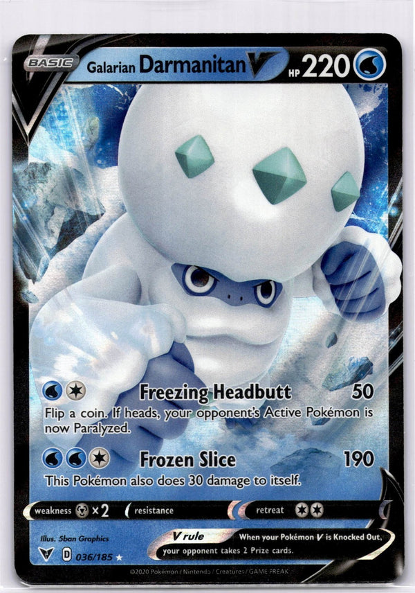 Pokemon Galarian Darmanitan V 036/185 Vivid Voltage Full Art Holo NM