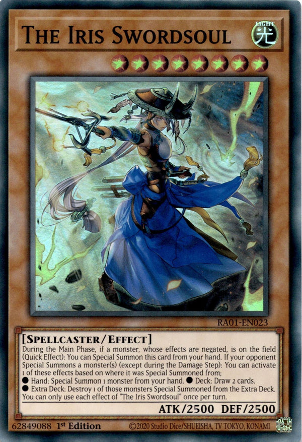 Yugioh The Iris Swordsoul RA01-EN023 Super Rare 1st Edition NM