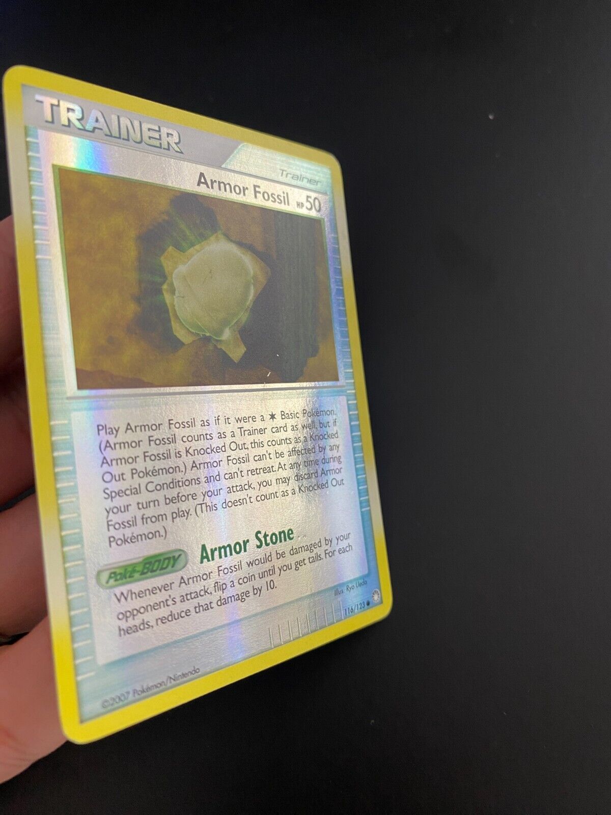 Pokemon Armor Fossil 116/123 Mysterious Treasures Reverse Holo LP