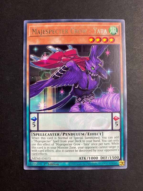 Yugioh Majespecter Crow - Yata MZMI-EN073 Rare 1st Edition VLP/NM