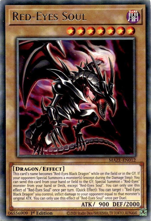 Yugioh Red-Eyes Soul MAZE-EN012 Rare 1st Edition NM