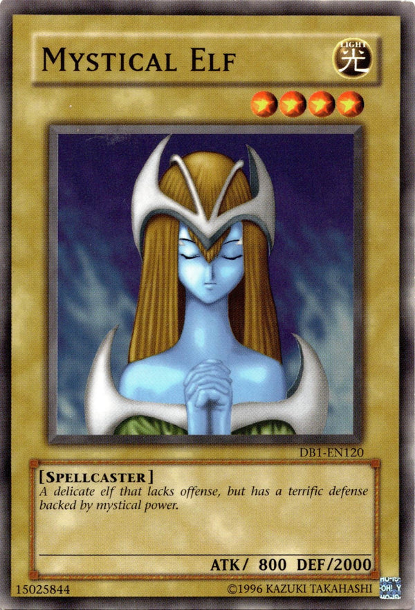 Yugioh Mystical Elf DB1-EN120 Common Unlimited Edition NM