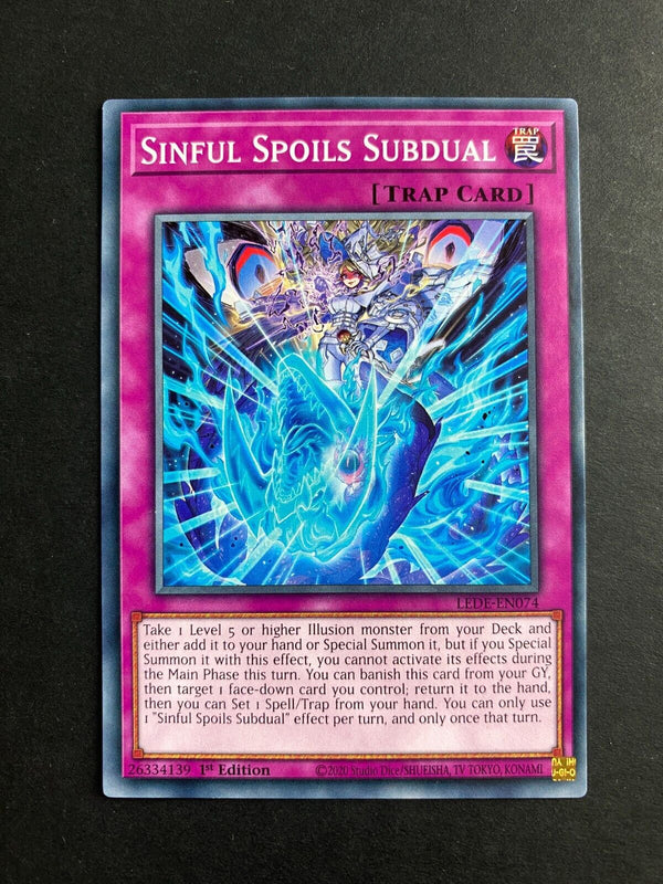 Yugioh Sinful Spoils Subdual LEDE-EN074 Common 1st Edition VLP/NM