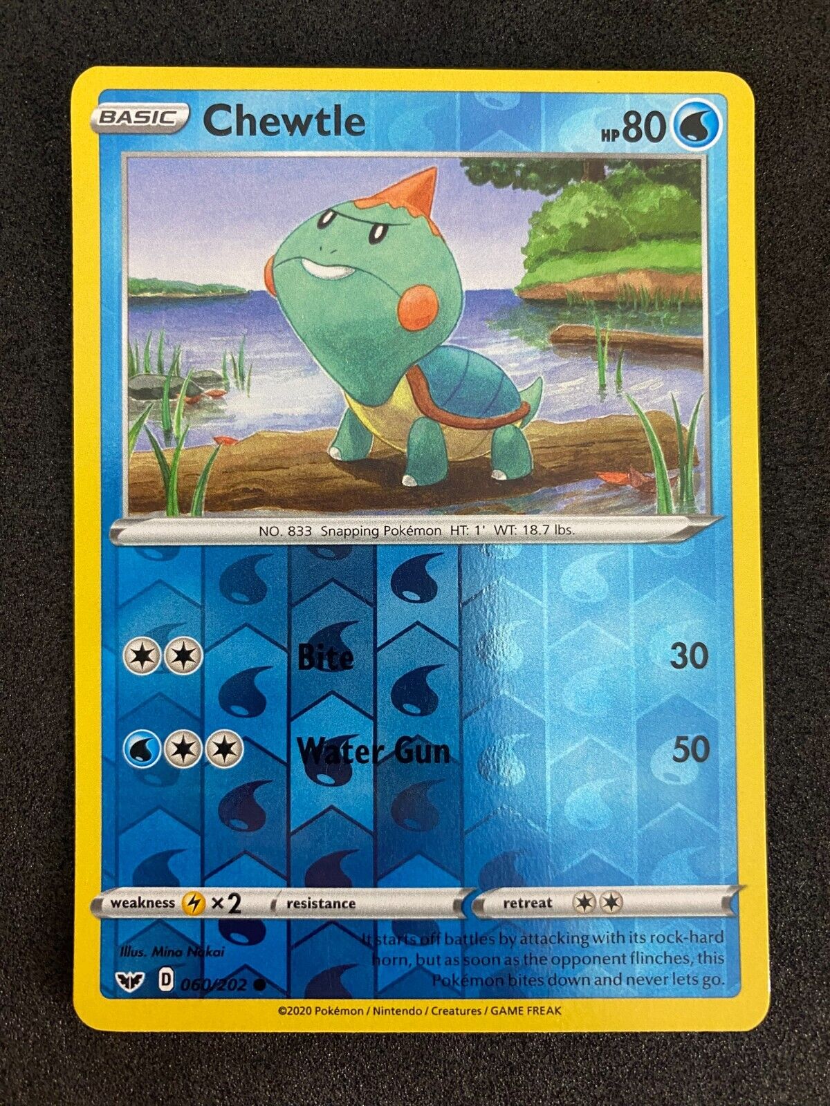 Pokemon Chewtle 060/202 Sword Shield Reverse Holo NM-MINT 60/202