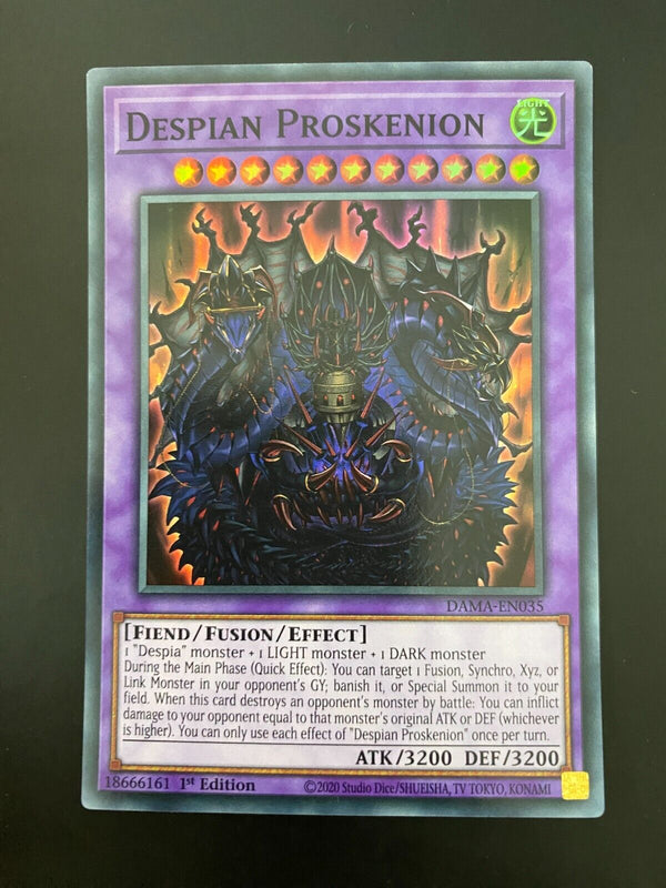 Yugioh Despian Proskenion DAMA-EN035 Super Rare 1st Edition NM