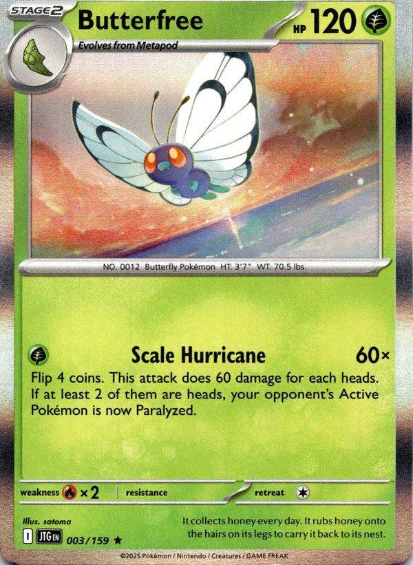 Pokemon Butterfree 003/159 Journey Together Holo NM