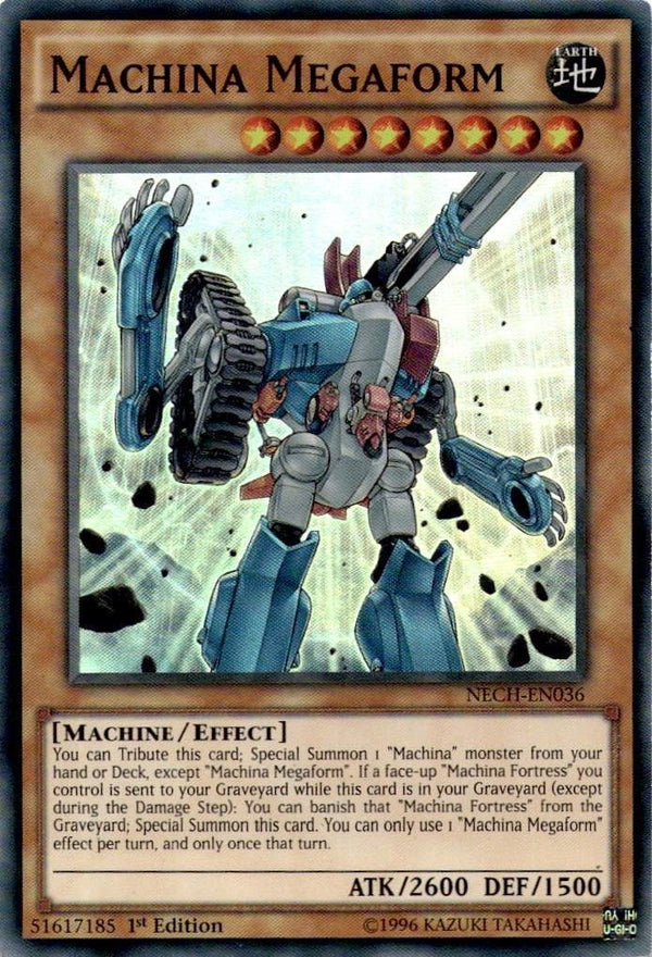 Yugioh Machina Megaform NECH-EN036 Super Rare 1st Edition VLP/NM