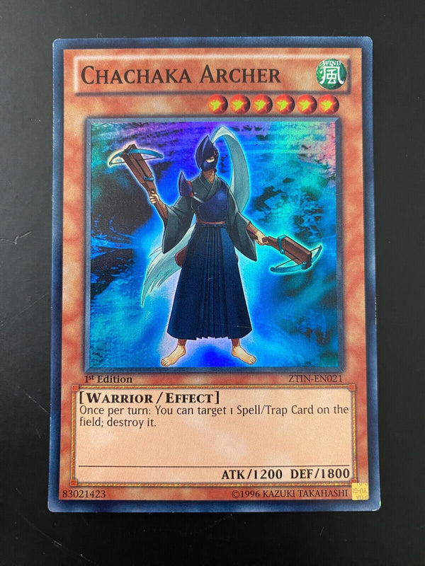 Yugioh Chachaka Archer ZTIN-EN021 Super Rare 1st Edition LP