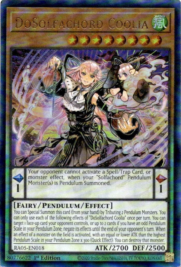 Yugioh DoSolfachord Coolia RA05-EN018 NA Print Ultimate Rare 1st Edition NM