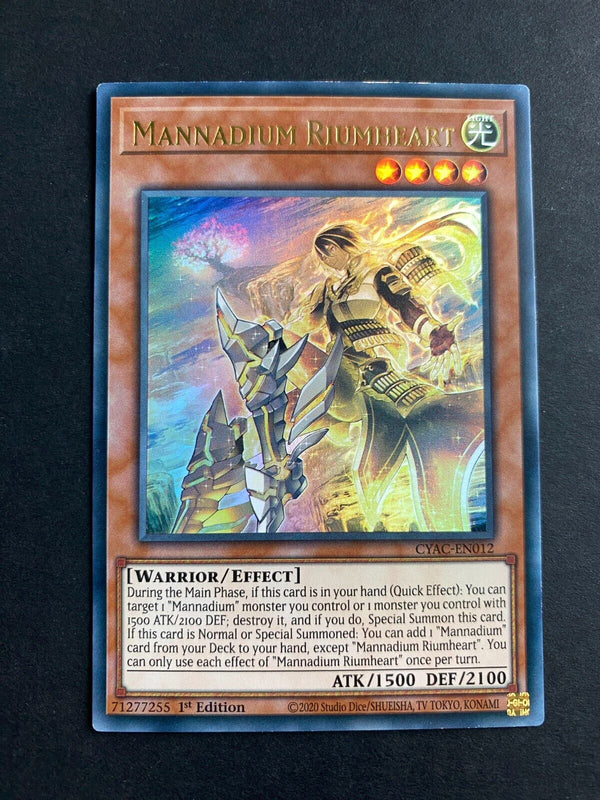 Yugioh Mannadium Riumheart CYAC-EN012 Ultra Rare 1st Edition LP