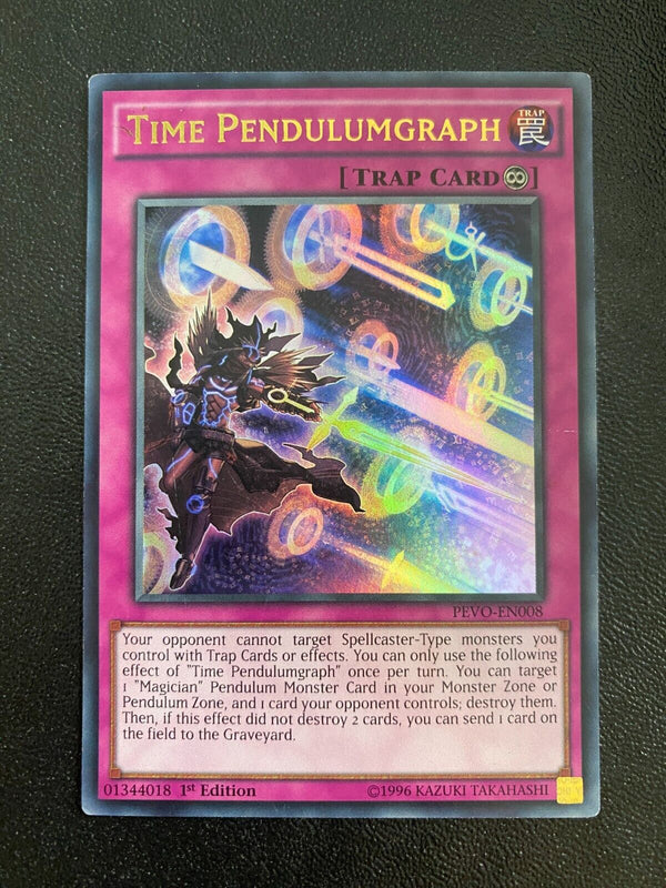 Yugioh Time Pendulumgraph PEVO-EM008 Ultra Rare 1st Edition MP/LP