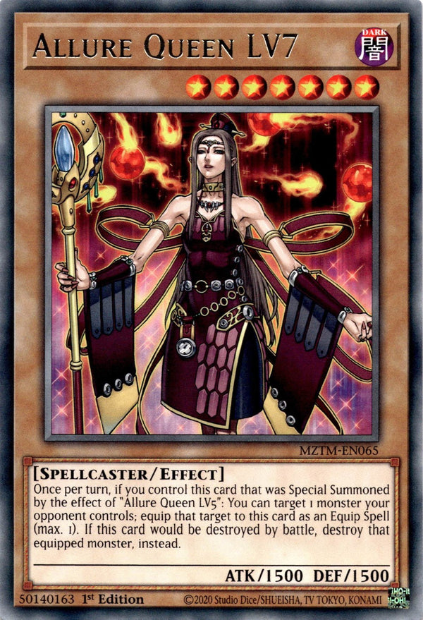 Yugioh Allure Queen LV7 MZTM-EN065 Rare 1st Edition NM