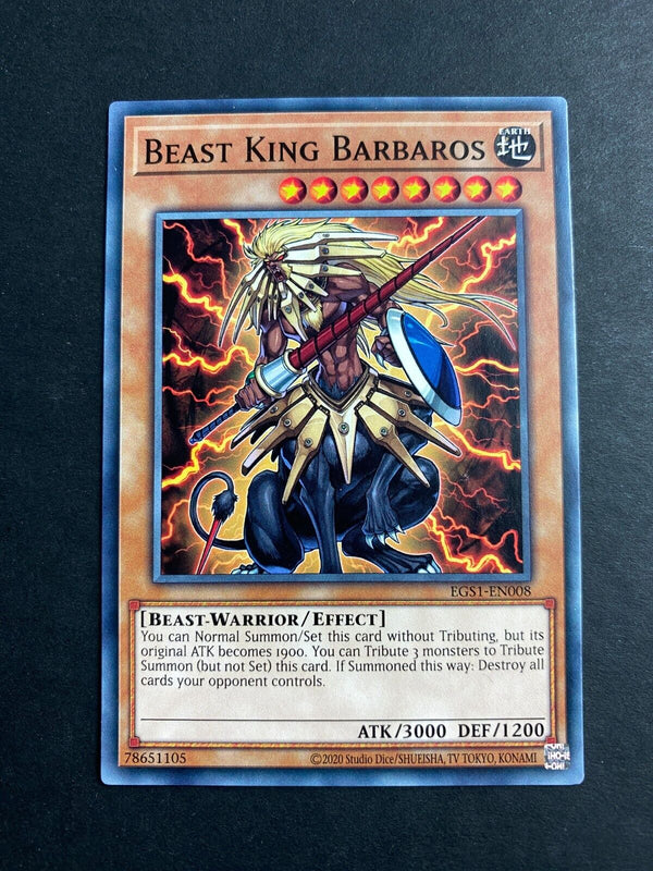 Yugioh Beast King Barbaros EGS1-EN008 Common 1st Edition NM