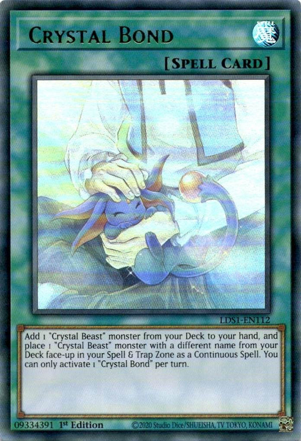 Yugioh Crystal Bond LDS1-EN112 Green Ultra Rare 1st Edition NM