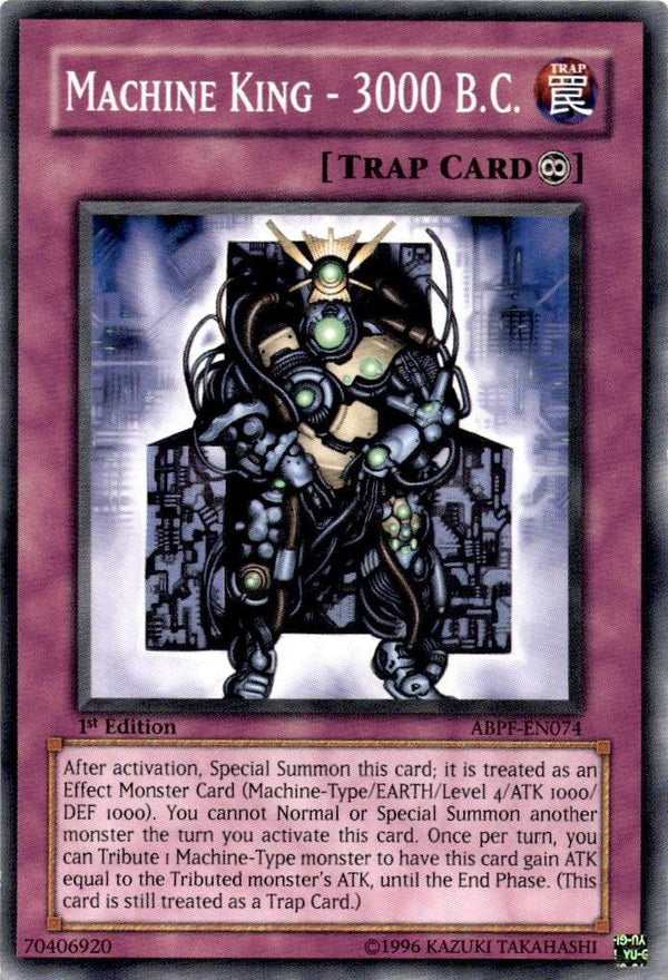 Yugioh Machine King - 3000 B.C. ABPF-EN074 Common 1st Edition VLP/NM