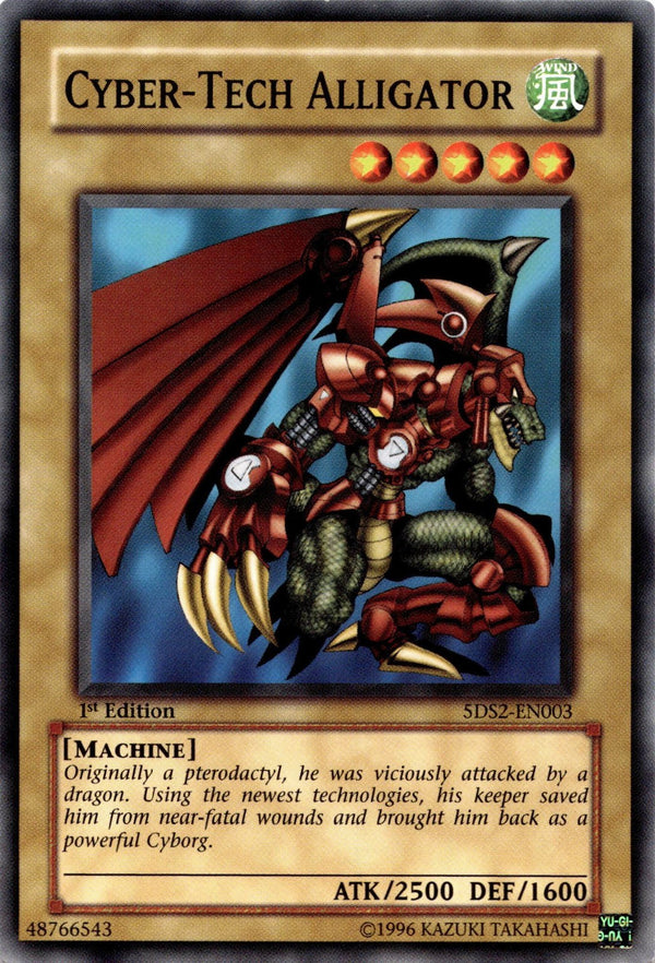 Yugioh Cyber-Tech Alligator 5DS2-EN003 Common 1st Edition VLP/NM
