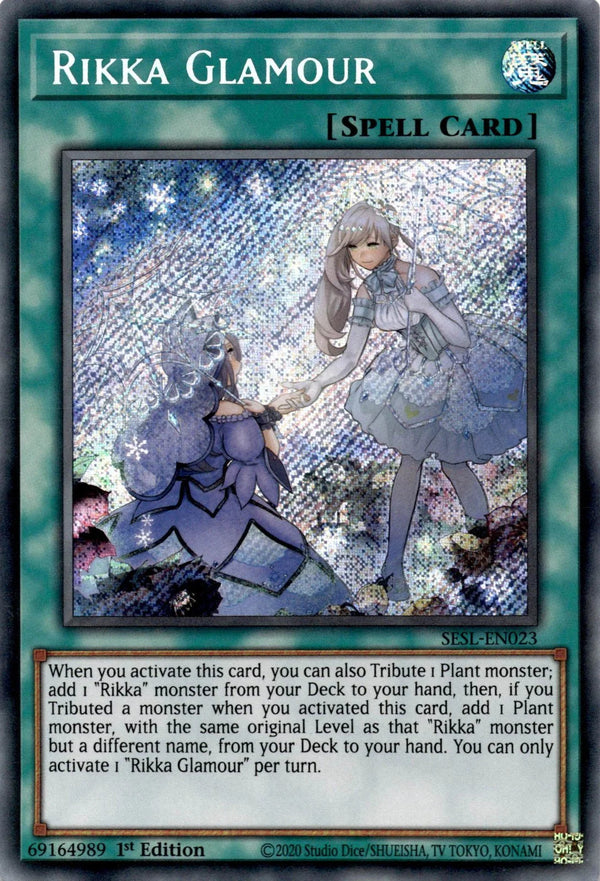 Yugioh Rikka Glamour SESL-EN023 Secret Rare 1st Edition VLP/NM